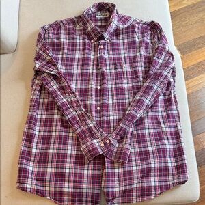 Barbour Men's Casual Plaid Shirt - Red, Blue, and White
